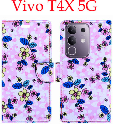 Shanno Enterprises Flip Cover for Vivo T4x 5G(Pink, Pack of: 1)