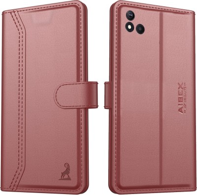 AIBEX Flip Cover for Realme C20|Vegan PU Leather |Foldable Stand & Pocket |Magnetic Closure(Brown, Cases with Holder, Pack of: 1)