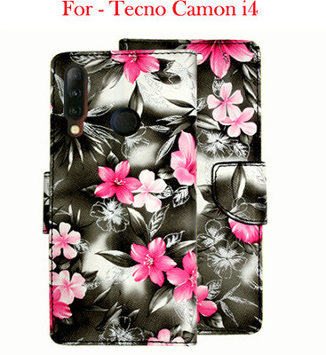 Toklot Flip Cover for Tecno Camon i4(Black, Pack of: 1)