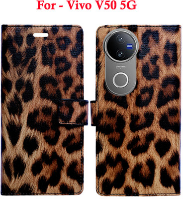 Toklot Flip Cover for Vivo V50 5G(Brown, Pack of: 1)