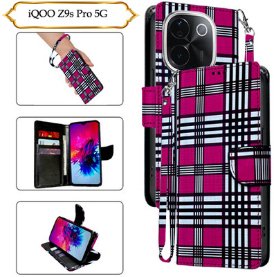 Cutemart Flip Cover for iQOO Z9s Pro 5G(Pink, Pack of: 1)
