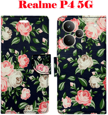 SHANNO Flip Cover for Realme P4 5G(Black, Pack of: 1)