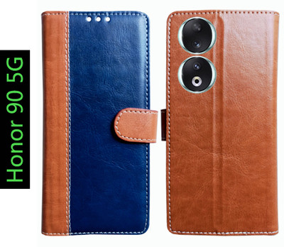 Toklot Flip Cover for Honor 90 5G(Brown, Pack of: 1)