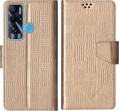 SScase Flip Cover for Tecno Pova Neo 4G(Gold, Shock Proof, Pack of: 1)