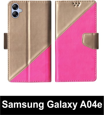 SScase Flip Cover for Samsung Galaxy A04e Multicolor(Pink, Shock Proof, Pack of: 1)