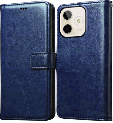 Casotec Flip Cover for Lava Shark 5G(Blue, Pack of: 1)