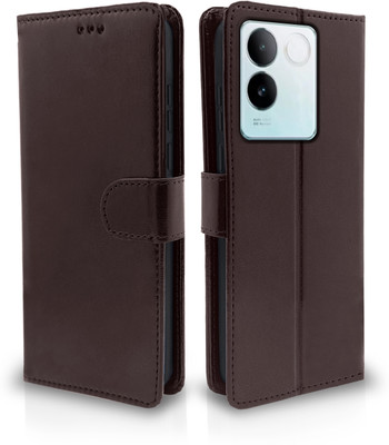 Pikkme Flip Cover for iQOO Z7 Pro 5G(Brown, Pack of: 1)