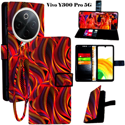 Realgo Flip Cover for Vivo Y300 Pro 5G(Red, Pack of: 1)