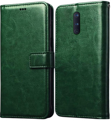 ClickAway Flip Cover for OnePlus 7 Pro(Green, Dual Protection, Pack of: 1)