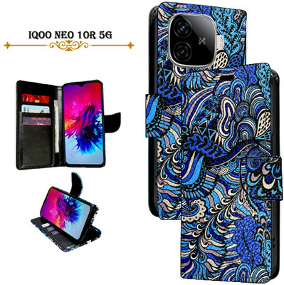 Mxkart Flip Cover for iQOO Neo 10R 5G(Blue, Pack of: 1)
