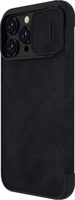 Nillkin Flip Cover for Apple iPhone 14 Pro, Qin Pro leather Case(Black, Shock Proof, Pack of: 1)