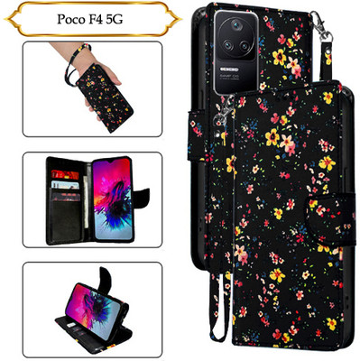 SALGO Flip Cover for Poco F4 5G(Black, Pack of: 1)