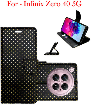 SHANNO Flip Cover for Infinix Zero 40 5G(Black, Pack of: 1)