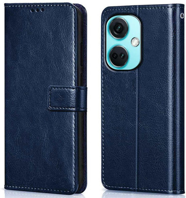 Coverage Flip Cover for OnePlus Nord CE3 5G(Blue, Magnetic Case, Pack of: 1)