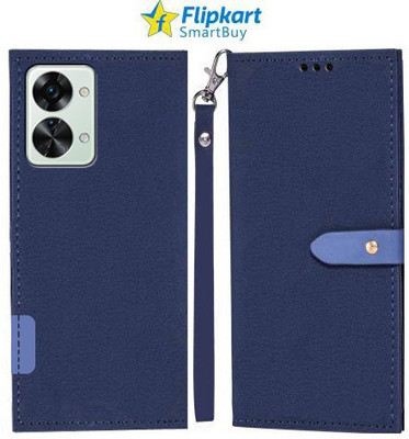 Flipkart SmartBuy Flip Cover for OnePlus Nord 2T 5G(Blue, Cases with Holder, Pack of: 1)