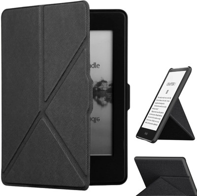 FLOMBIFY Flip Cover for Kindle Paperwhite 6 inch KPW 4 (2018 10th Gen), Smart Auto Sleep/Wake(Black, Cases with Holder, Pack of: 1)