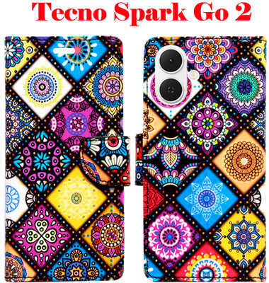 Mxkart Flip Cover for Tecno Spark Go 2(Purple, Pack of: 1)