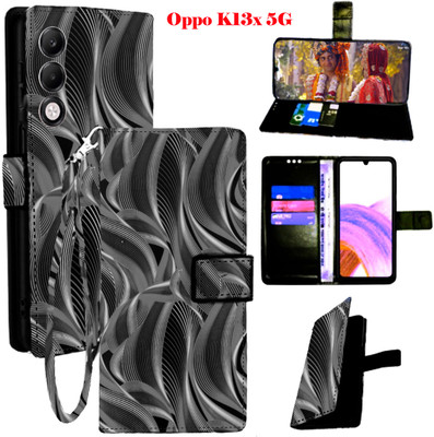 Mxkart Flip Cover for OPPO K13x 5G(Black, Pack of: 1)