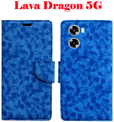 Toklot Flip Cover for Lava Dragon 5G(Blue, Pack of: 1)