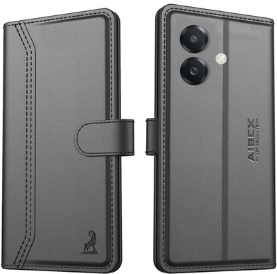 AIBEX Flip Cover for Oppo A3x 4G / Oppo A3 5G / Oppo A3x 5G|Premium Leather Finish | Magnetic Closure(Black, Magnetic Case, Pack of: 1)
