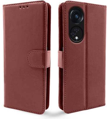 Juberous Flip Cover for Oppo A1 Pro, Oppo Reno 8T 5G(Brown, Cases with Holder, Pack of: 1)