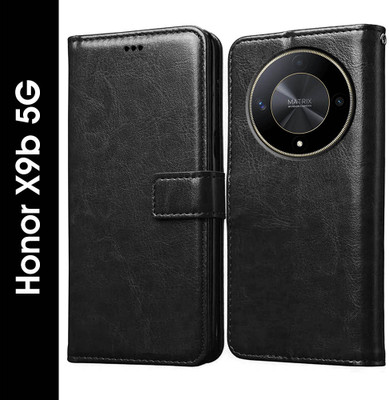 Casotec Flip Cover for Honor X9b 5G(Black, Pack of: 1)