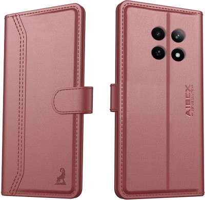 AIBEX Flip Cover for realme P1 5G / realme 12+ 5G / realme Narzo 70 Pro 5G|Vegan PU Leather |Foldable Stand(Brown, Cases with Holder, Pack of: 1)