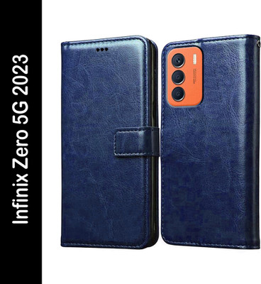 Casotec Flip Cover for Infinix Zero 5G 2023(Blue, Pack of: 1)