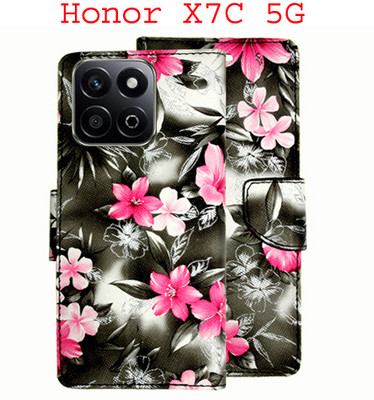 Toklot Flip Cover for Honor X7C 5G(Black, Pack of: 1)