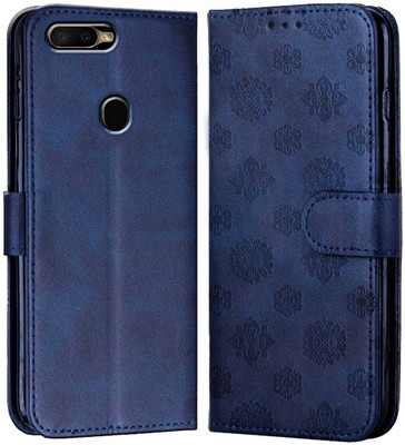 mehra Flip Cover for Oppo A7 Full Coverage With Proctection(Blue, Dual Protection, Pack of: 1)