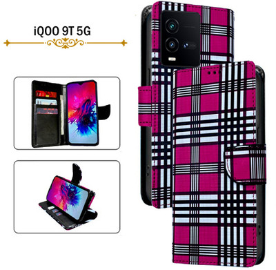 Asmart Flip Cover for iQOO 9T 5G(Pink, Pack of: 1)