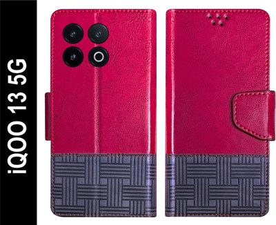 Telecase Flip Cover for iQOO 13 5G Back Cover Case with Magnatic Closure(Red, Shock Proof, Pack of: 1)