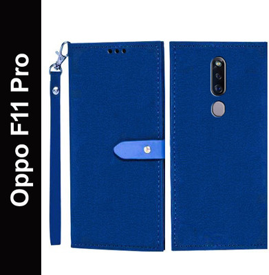 Wynhard Flip Cover for Oppo F11 Pro(Blue, Grip Case, Pack of: 1)