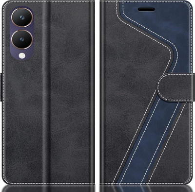 TWIGLO Flip Cover for VIVO Y28 5G(Black, Multicolor, Dual Protection, Pack of: 1)