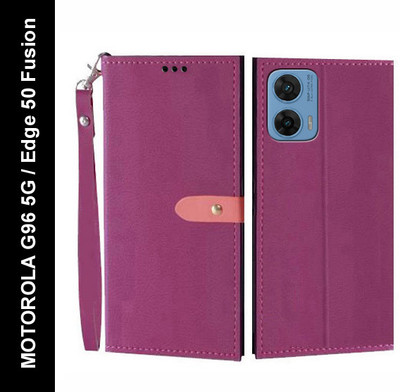 Wynhard Flip Cover for MOTOROLA G96 5G, MOTOROLA Edge 50 Fusion(Pink, Grip Case, Pack of: 1)