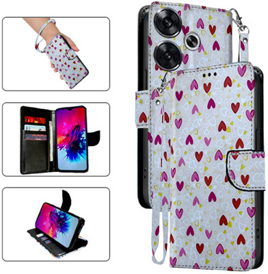 Cutemart Flip Cover for Poco F6 5G(White, Pack of: 1)