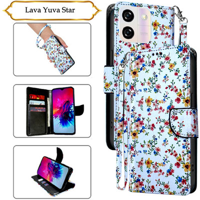 Cutemart Flip Cover for Lava Yuva Star(White, Pack of: 1)