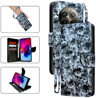 SALGO Flip Cover for Realme P1 5G(Black, Pack of: 1)