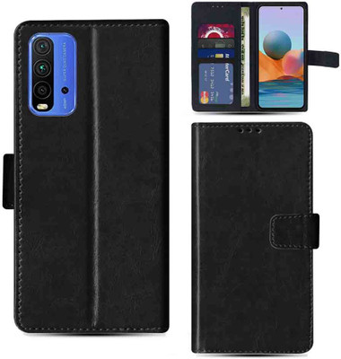 Kalua Mall Flip Cover for Redmi 9 Power pouch cover | Redmi M2010J19Sl pouch cover | Black(Black, Magnetic Case, Pack of: 1)