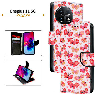 Asmart Flip Cover for Oneplus 11 5G(Red, Pack of: 1)