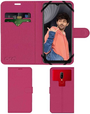 ACM Flip Cover for Lava Yuva(Pink, Cases with Holder, Pack of: 1)