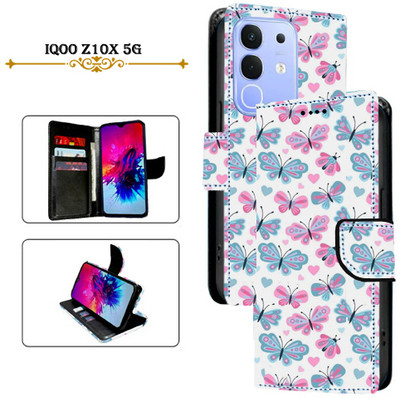 Cutemart Flip Cover for iQOO Z10x 5G(White, Pack of: 1)