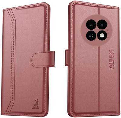 AIBEX Flip Cover for OnePlus 13R 5G |Premium Leather Finish | Magnetic Closure | Kickstand Feature | Shockproof(Brown, Magnetic Case, Pack of: 1)