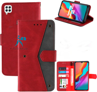 Urban Tech Flip Cover for Samsung Galaxy A22 4G F22 4G(Red, Grip Case, Pack of: 1)