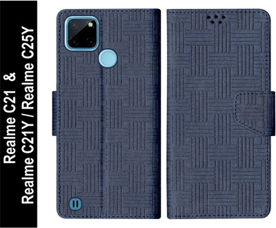 SBMS Flip Cover for Realme C25Y / Realme C21Y / Realme C21 Back Cover Case with Magnatic Closure(Blue, Shock Proof, Pack of: 1)