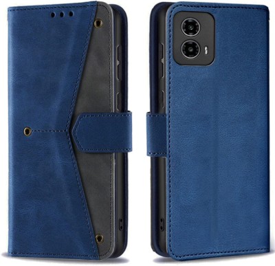 GoPerfect Flip Cover for Motorola Moto G24(Blue, Grip Case, Pack of: 1)