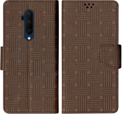 korumacase Flip Cover for Oneplus 7T Pro(Brown, Shock Proof, Pack of: 1)