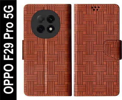 SBMS Flip Cover for OPPO F29 Pro 5G Back Cover Case with Magnatic Closure(Brown, Shock Proof, Pack of: 1)