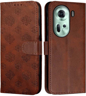 Innovex Flip Cover for Oppo Reno 11 Pro 5G(Brown, Dual Protection, Pack of: 1)