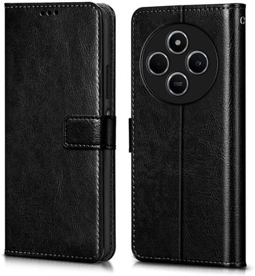 WOW Imagine Flip Cover for Redmi A4 5G | Poco C75 5G | Redmi 14C 5G Card Pockets Wallet & Stand(Black, Magnetic Case, Pack of: 1)